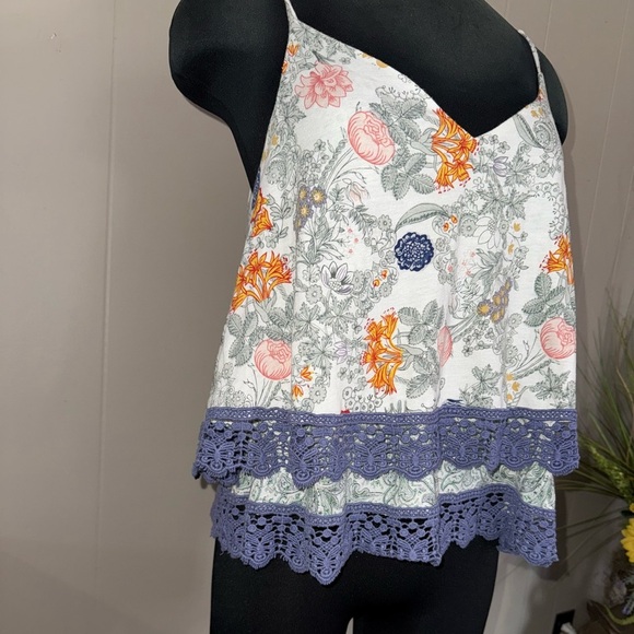 Anthropologie Floreat Lace Trim Cami - Picture 5 of 13